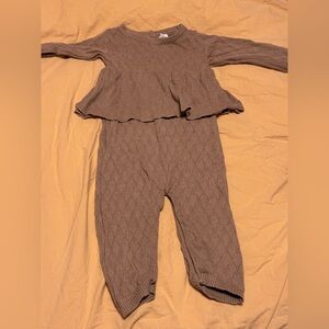 Kate Quinn Brown Knit Jumpsuit